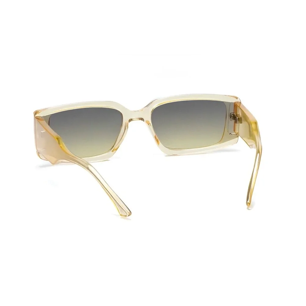 Champagne RectangularDiamond Gradient Women Sunglasses‎ Bling Driving Shades New